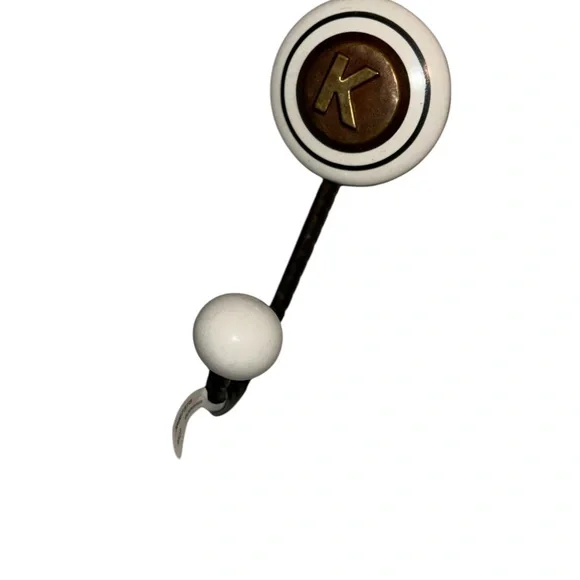 Anthropologie Cachet Monogram Towel Hook Letter “K” - Picture 4 of 8
